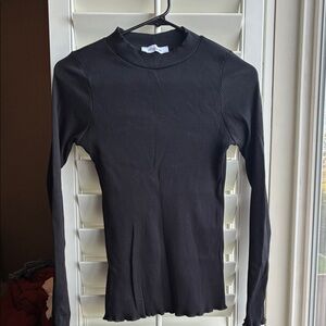 Carly Jean Los Angeles Black Long Sleeve Top